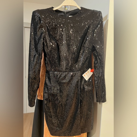 NEW with tag - black sequin mini MacDuggal cocktail dress size US 2 - Picture 9 of 9